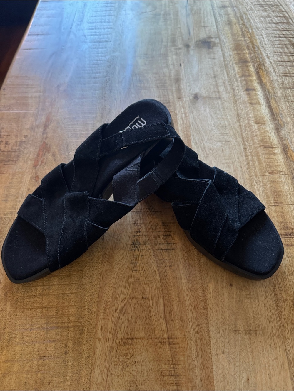 Munro Micah Women's Black Leather Crisscross Slingback Sandals 10.5 10 1/2 NEW - Picture 5 of 5